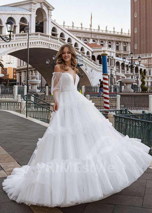 Jednoduché romantické svadobné šaty Diana