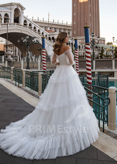 Jednoduché romantické svadobné šaty Diana - primestyle.sk