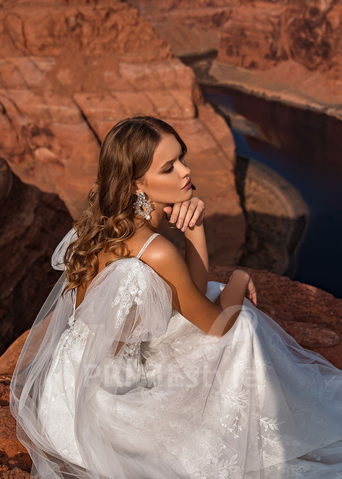 Luxusné celočipkované svadobné šaty Stella