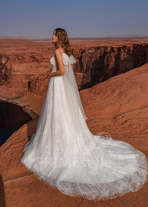 Luxusné celočipkované svadobné šaty Stella