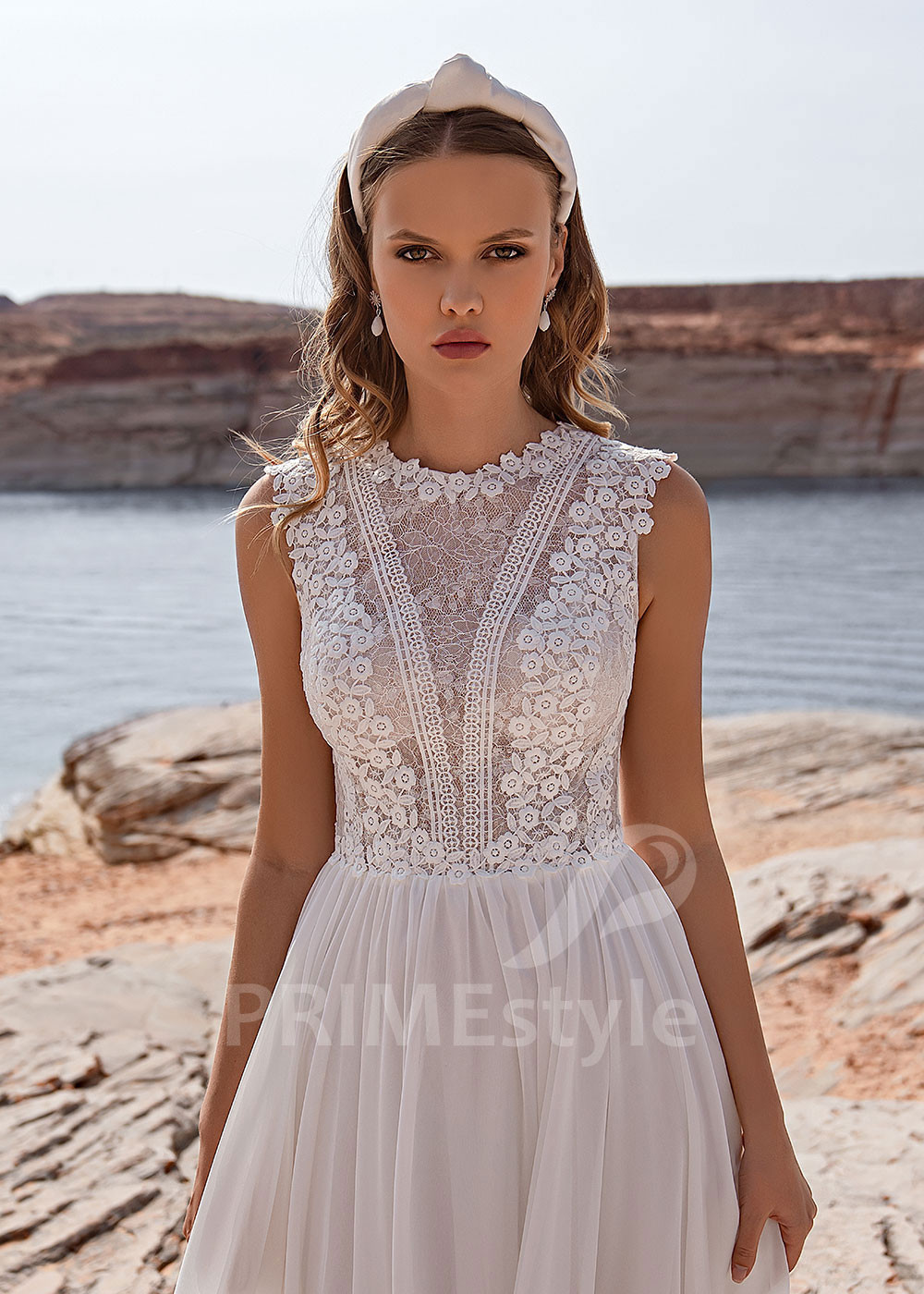 Luxusné šifónové svadobné šaty Melanie