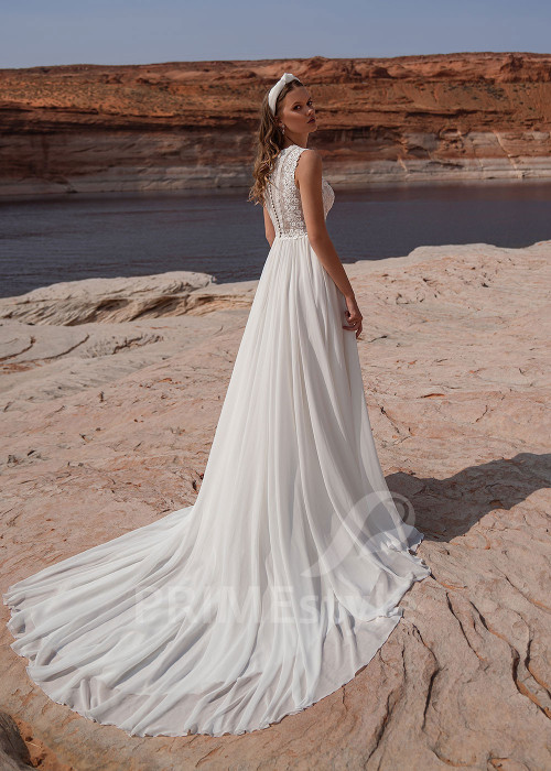 Luxusné šifónové svadobné šaty Melanie