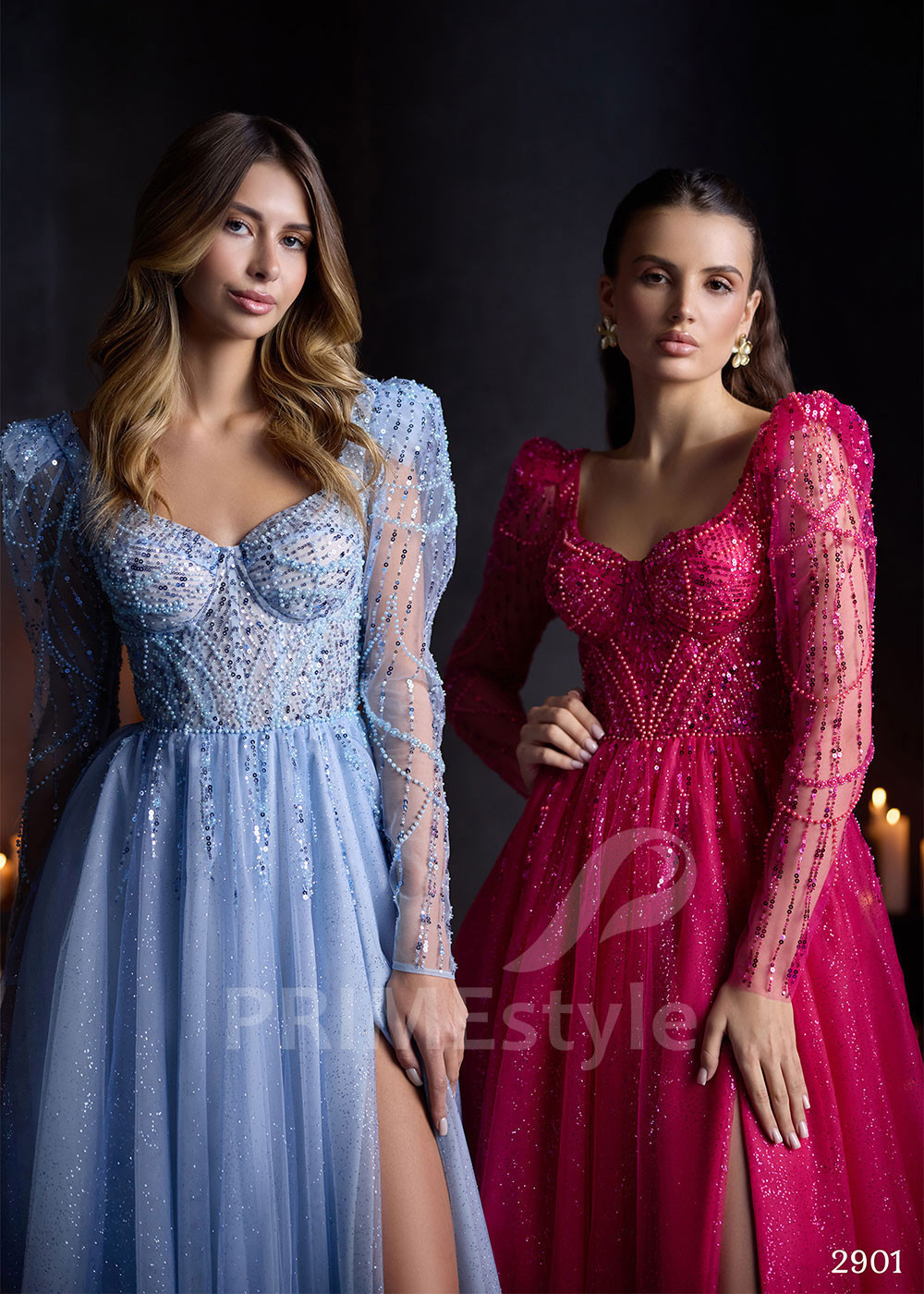 Spoločenské šaty s rukávom RC2901