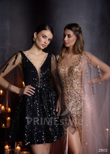 Trblietavé spoločenské šaty RC2902 - primestyle.sk