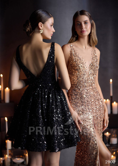 Trblietavé spoločenské šaty RC2902 - primestyle.sk