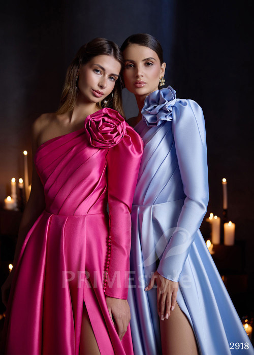 Plesové šaty s dlhým rukávom RC2918