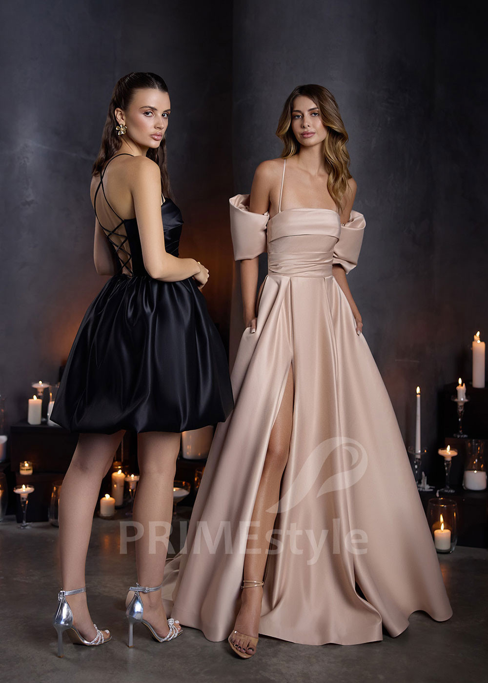 Saténové spoločenské šaty RC2924