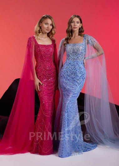 Luxusné trblietavé spoločenské šaty RS1015