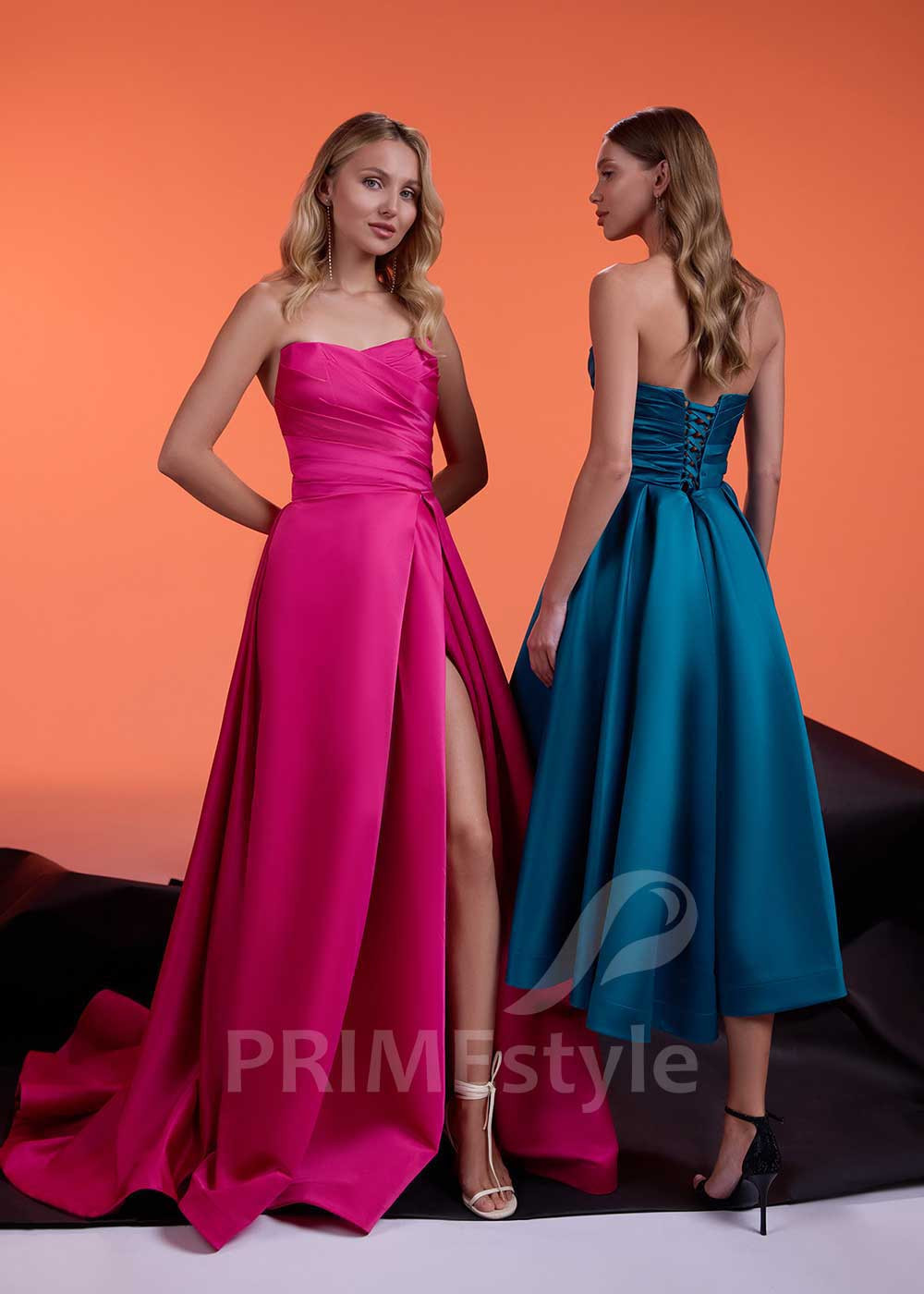 Saténové šaty na svadbu RS1027