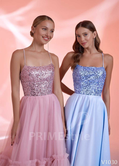 Trblietavé midi spoločenské šaty RS1030 - primestyle.sk