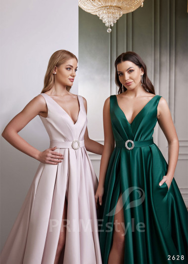 Saténové šaty na ples RC2628 - primestyle.sk