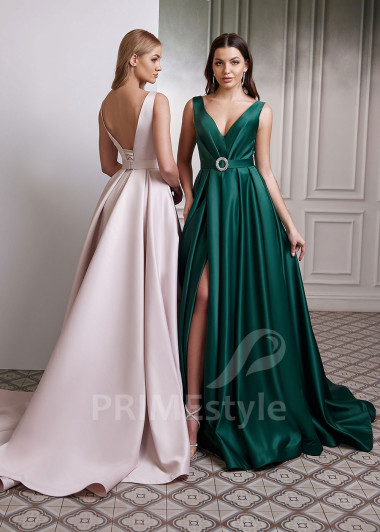 Saténové šaty na ples RC2628 - primestyle.sk