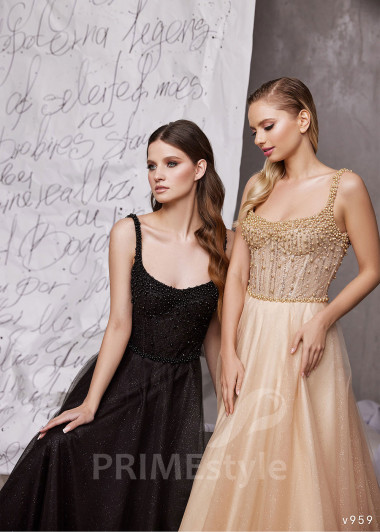 Jednoduché večerné šaty RS959 - primestyle.sk