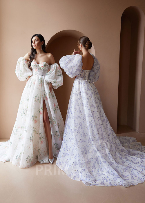 Kvetované šaty na svadbu RC2420