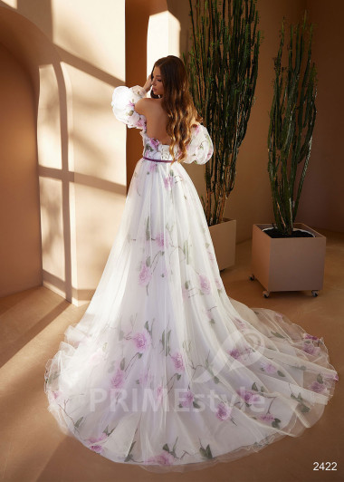 Kvetované šaty na svadbu RC2422 - primestyle.sk