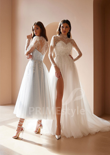 Tylové popolnočné šaty RC2434