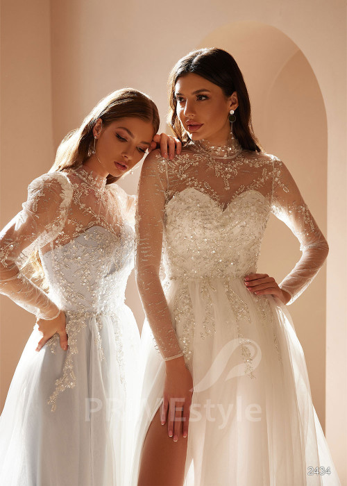 Tylové popolnočné šaty RC2434