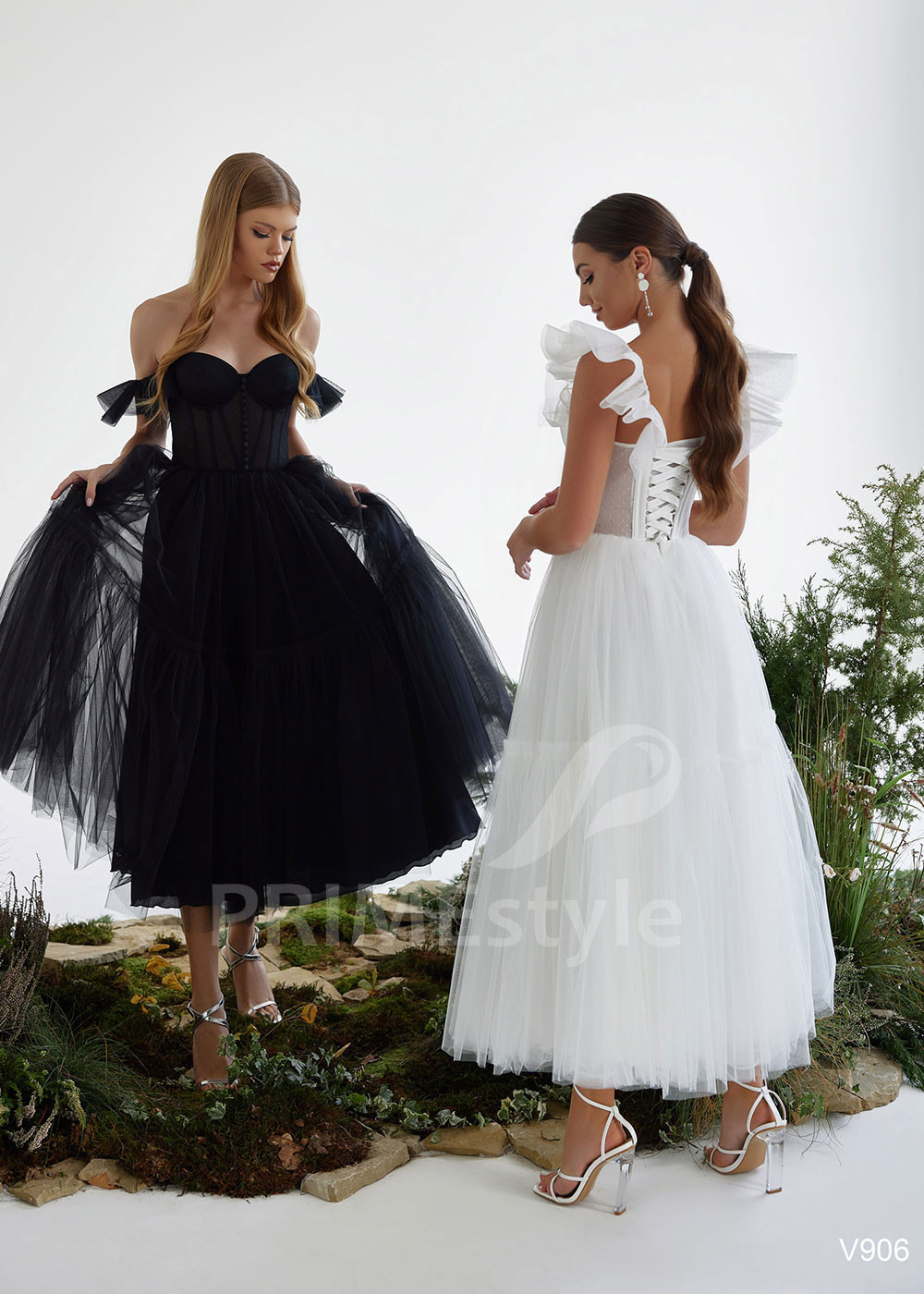 Tylové popolnočné šaty RS906