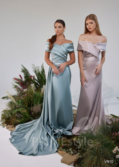 Saténové šaty pre družičky RS910