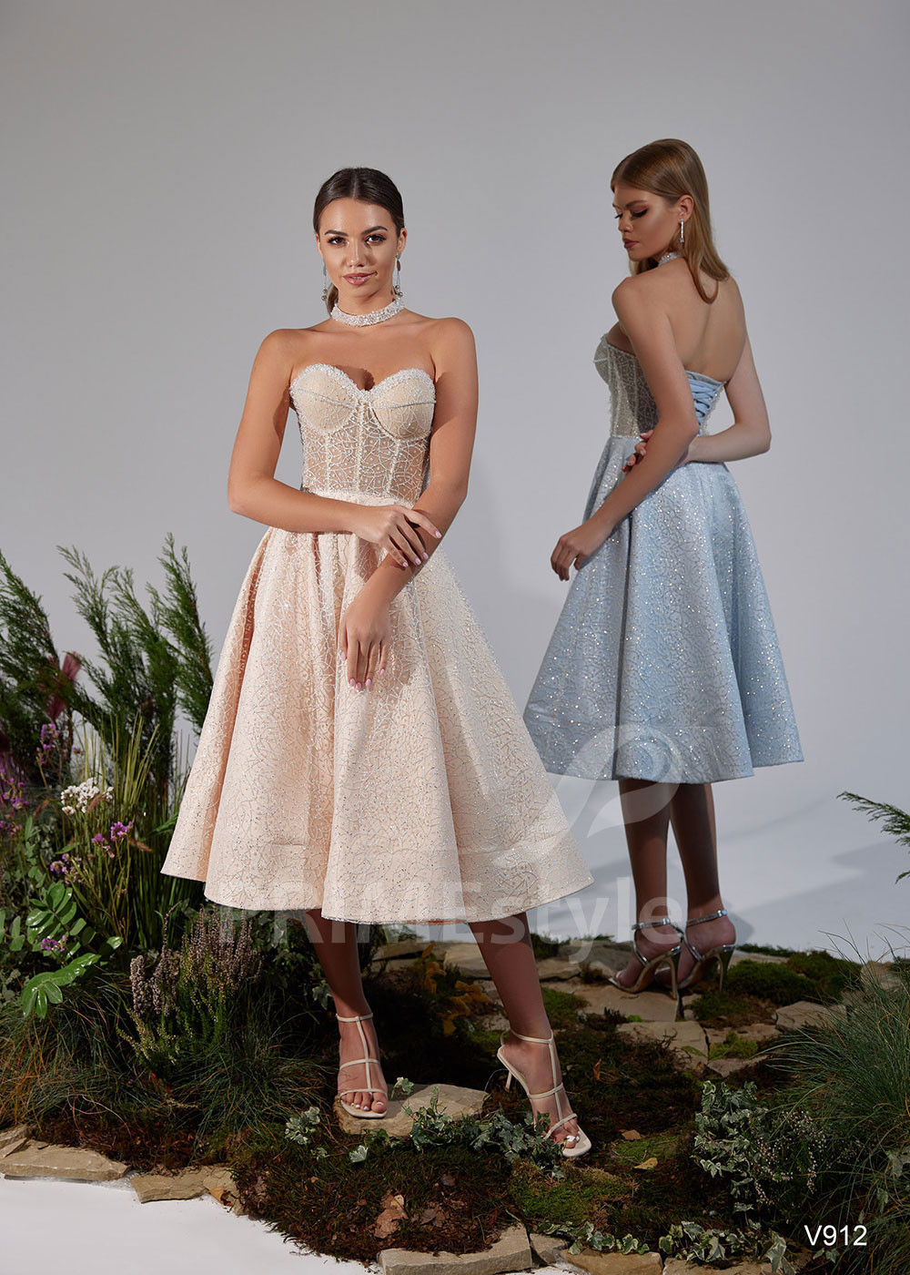 Trblietavé šaty pre družičky RS912