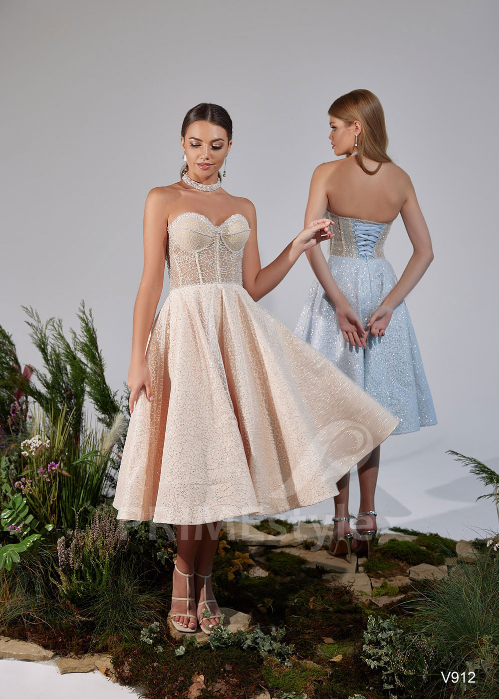 Trblietavé šaty pre družičky RS912