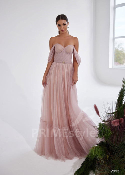 Tylové popolnočné šaty RS913