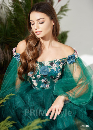 Kvetované šaty na svadbu RS918 - primestyle.sk