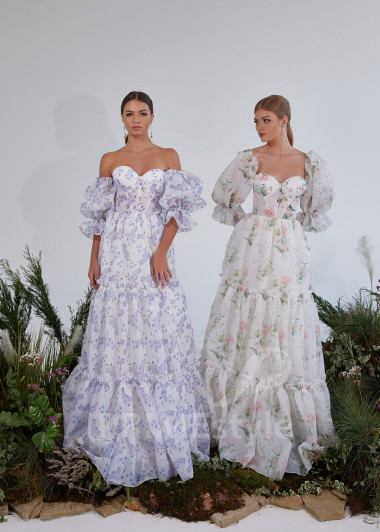 Kvetované šaty na svadbu RS924