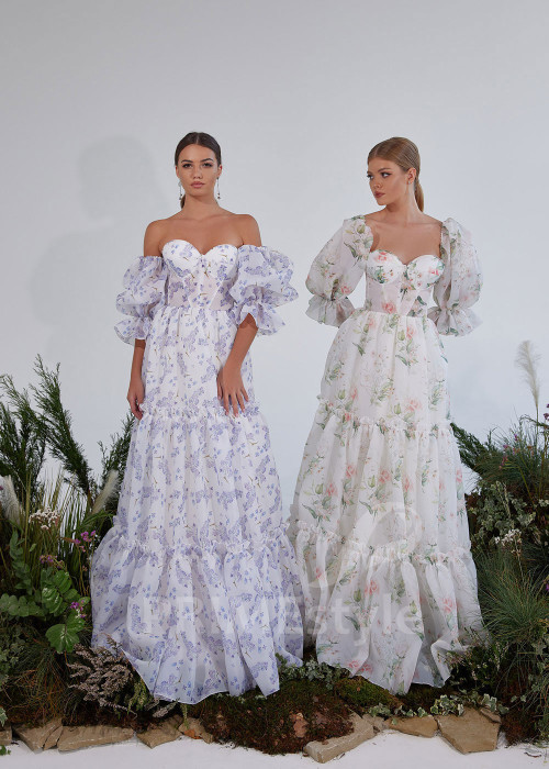 Kvetované šaty na svadbu RS924