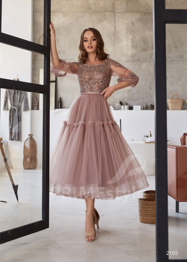 Tylové šaty pre družičky RC2105