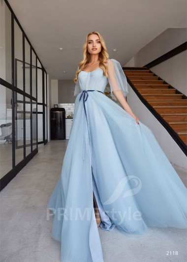 Jednoduché šaty na stužkovú RC2118 - primestyle.sk