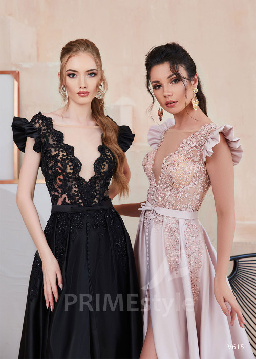 Dlhé spoločenské šaty s rozparkom RS615