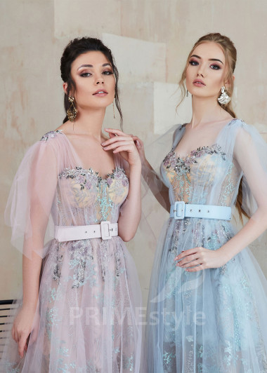 Kvetované šaty na svadbu RS618 - primestyle.sk