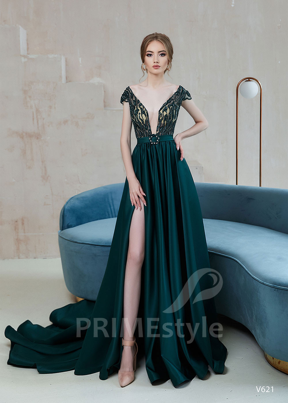 Saténove popolnočné šaty RS621