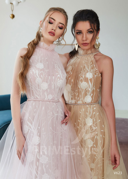 Kvetované šaty na ples RS623