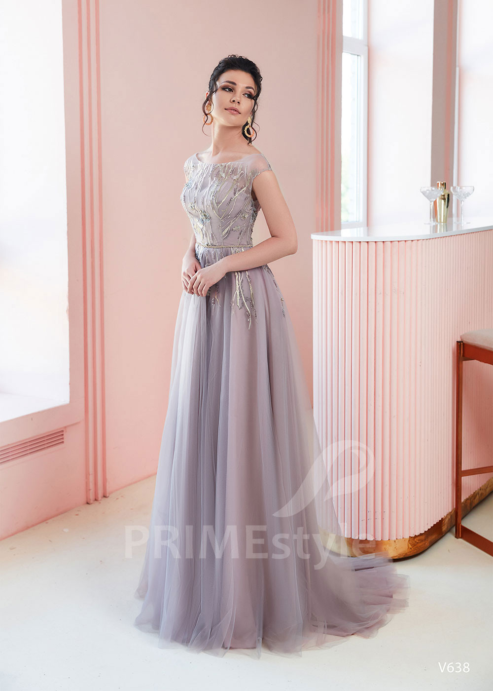 Tylové šaty na svadbu RS638