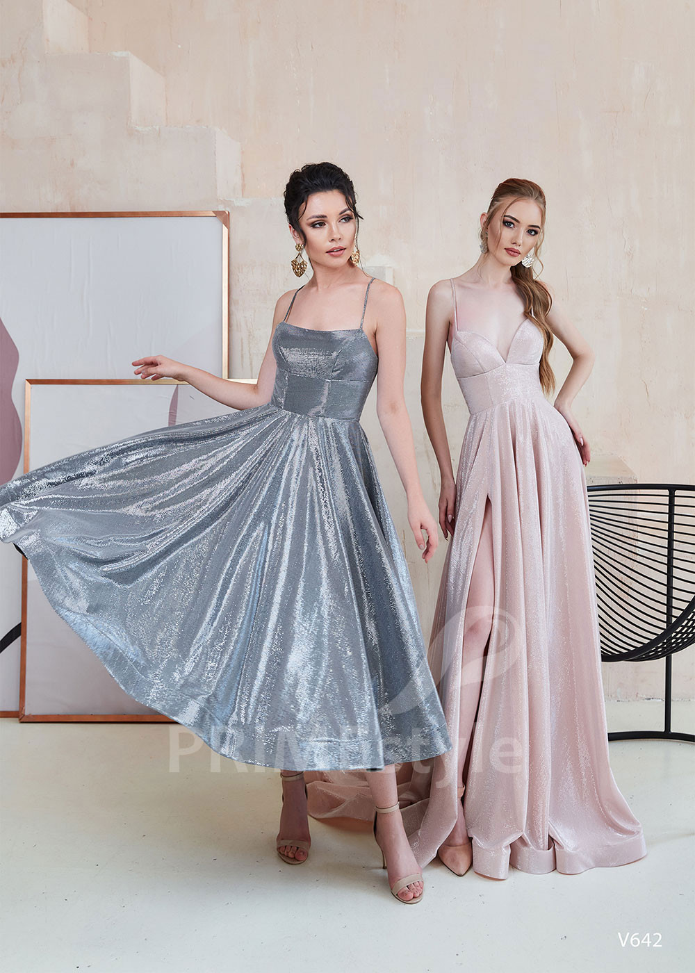 Saténové šaty pre družičky RS642