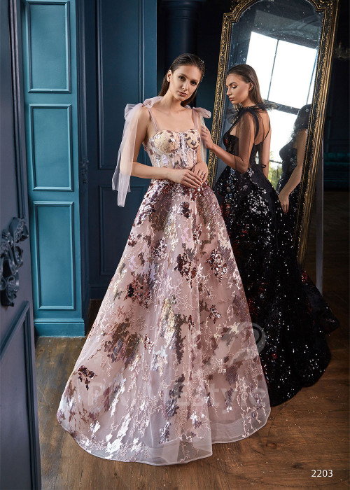 Trblietavé spoločenské šaty RC2203