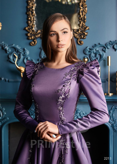 Saténove popolnočné šaty RC2213 - primestyle.sk