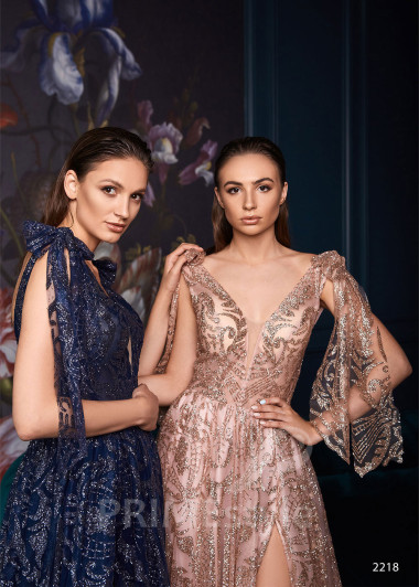 Trblietavé spoločenské šaty RC2218 - primestyle.sk