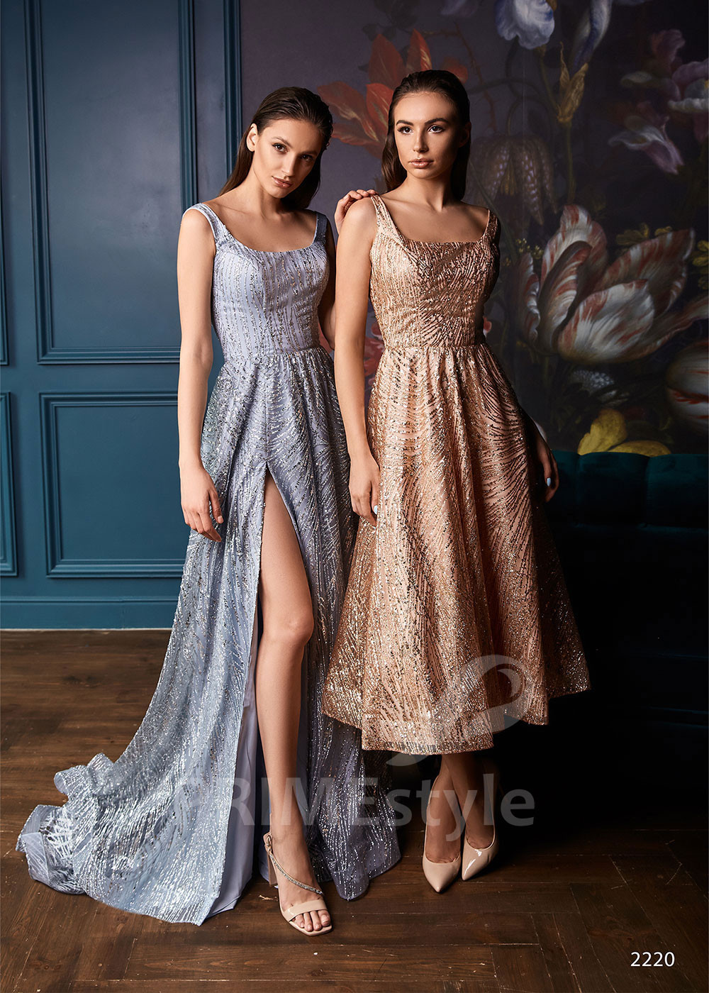 Trblietavé šaty na ples RC2220