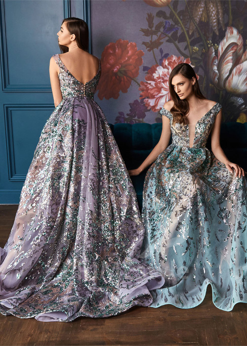 Trblietavé šaty na ples RC2225