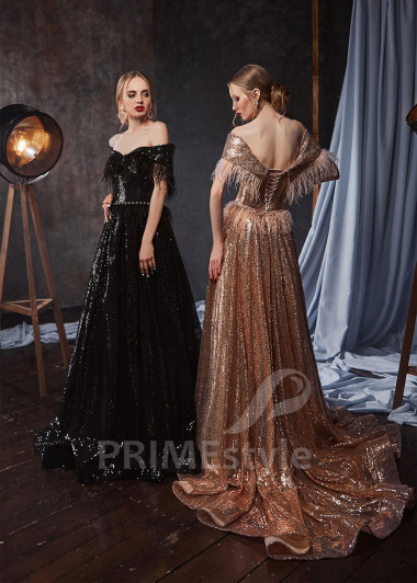 Trblietavé šaty na ples RS410