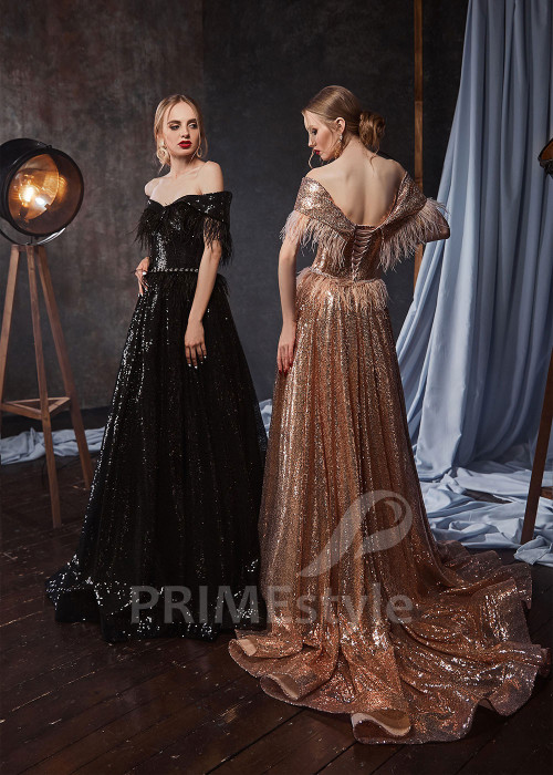 Trblietavé šaty na ples RS410