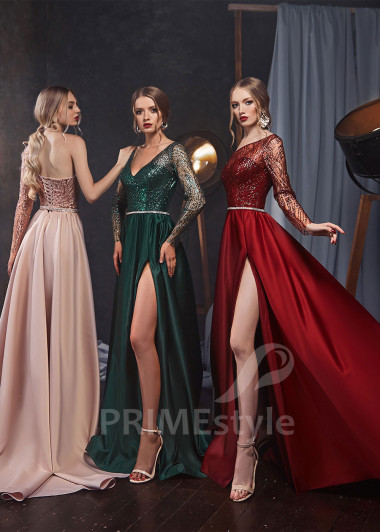 Asymetrické spoločenské šaty RS420 - primestyle.sk