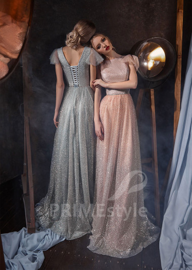 Trblietavé spoločenské šaty RS423 - primestyle.sk