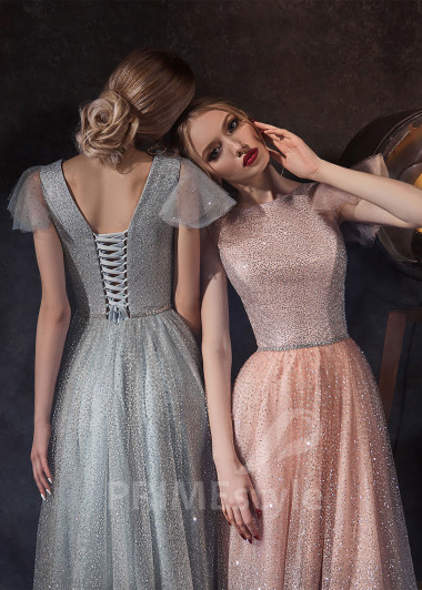 Trblietavé spoločenské šaty RS423 - primestyle.sk