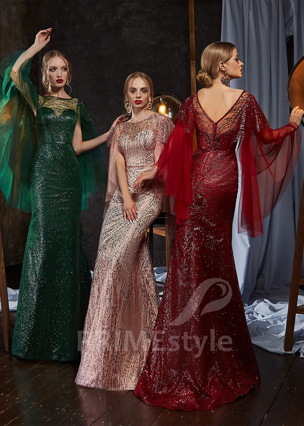 Trblietavé šaty na ples RS424