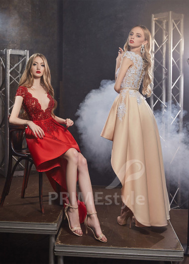 Asymetrické spoločenské šaty RS430 - primestyle.sk