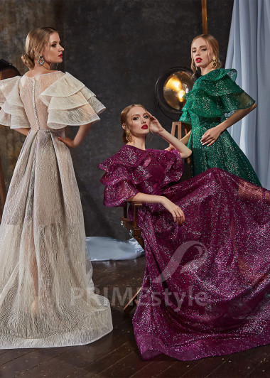 Trblietavé spoločenské šaty RS445 - primestyle.sk